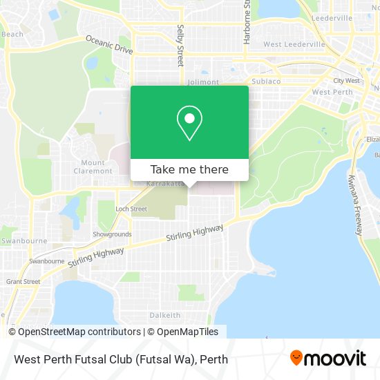 West Perth Futsal Club (Futsal Wa) map