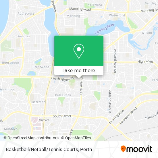 Mapa Basketball / Netball / Tennis Courts