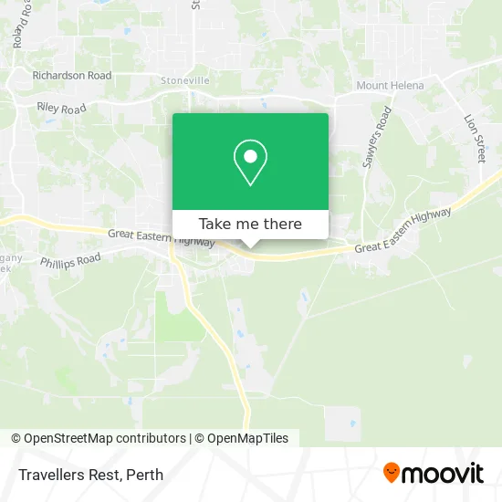 Mapa Travellers Rest