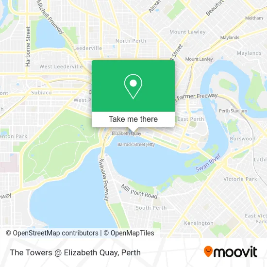 Mapa The Towers @ Elizabeth Quay