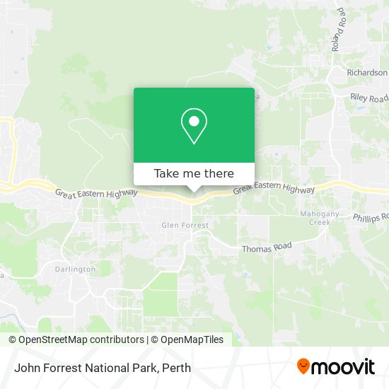 John Forrest National Park map