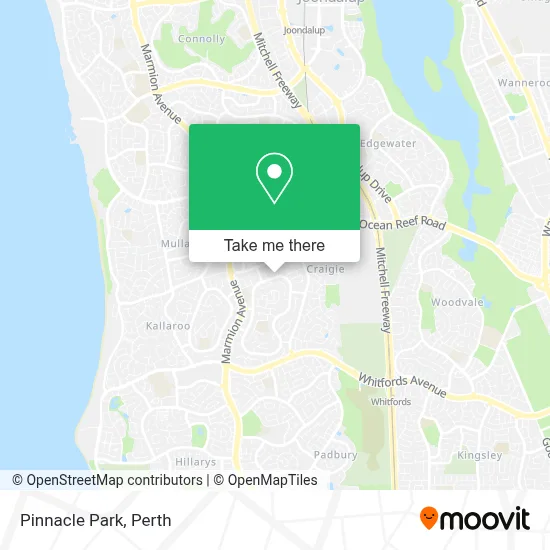 Mapa Pinnacle Park