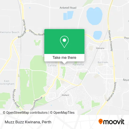 Mapa Muzz Buzz Kwinana