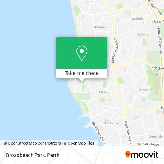 Mapa Broadbeach Park