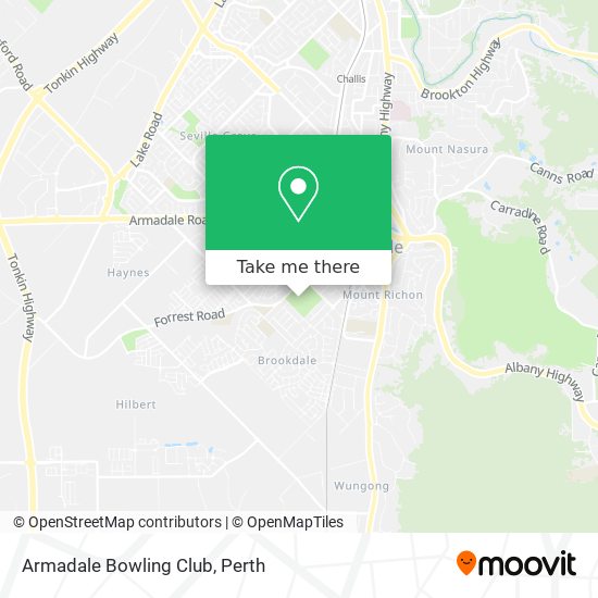 Armadale Bowling Club map