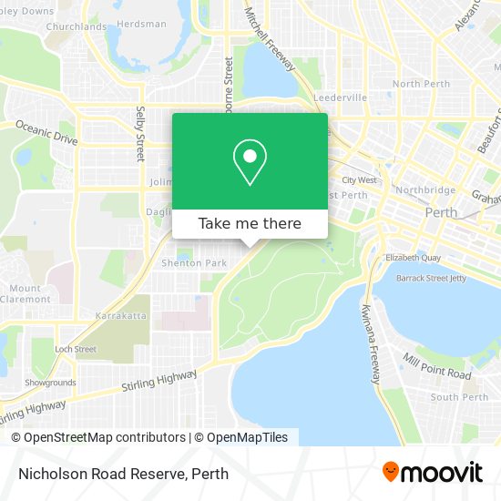 Nicholson Road Reserve map