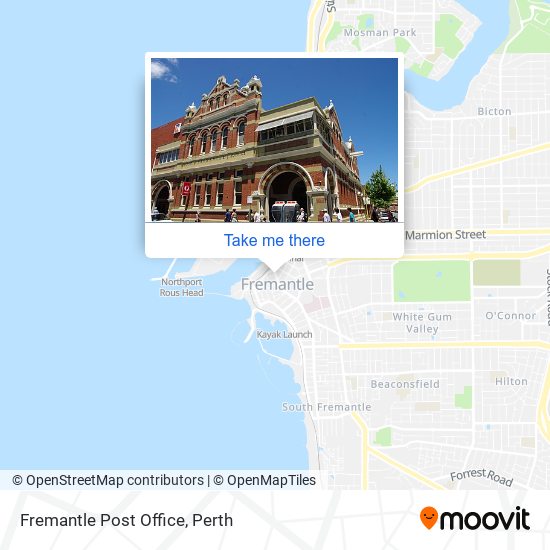 Fremantle Post Office map