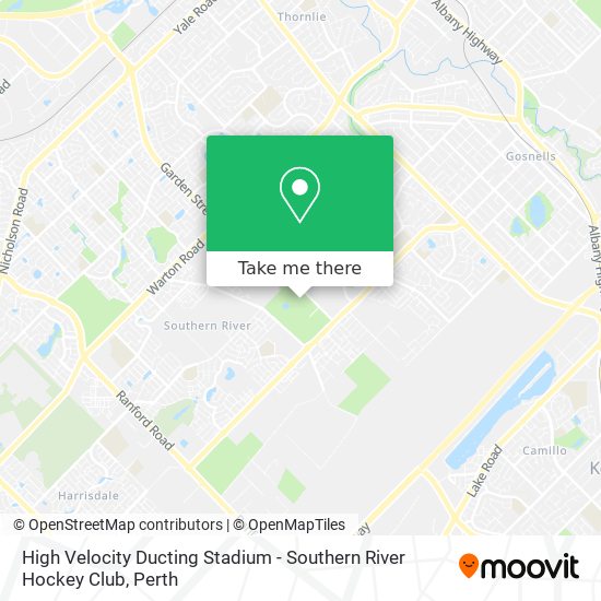 High Velocity Ducting Stadium - Southern River Hockey Club map