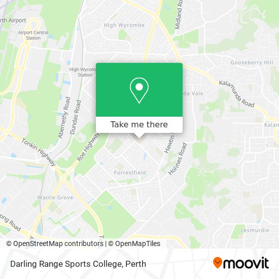 Darling Range Sports College map