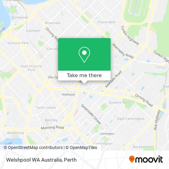 Welshpool WA Australia map