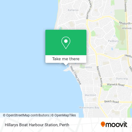 Hillarys Boat Harbour Station map