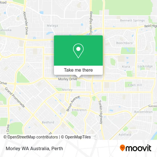 Morley WA Australia map