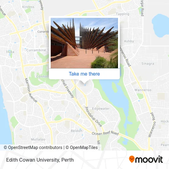Edith Cowan University map