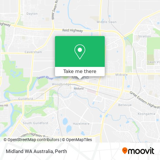 Mapa Midland WA Australia