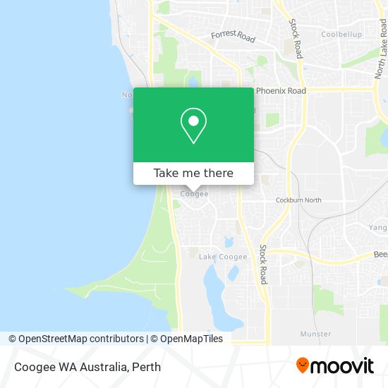 Coogee WA Australia map