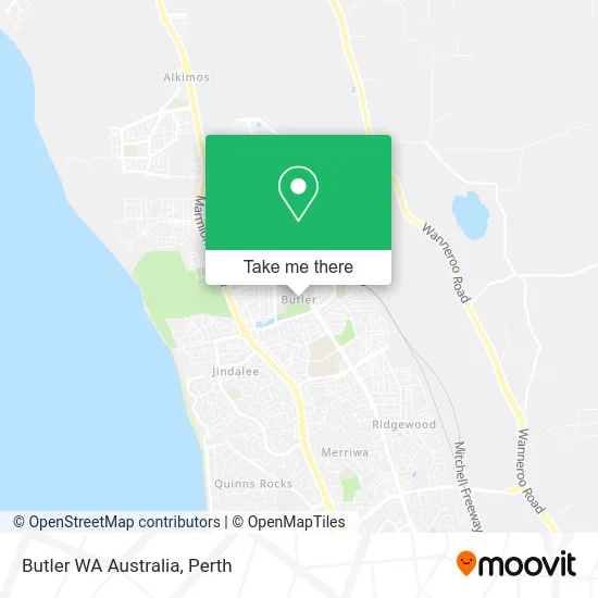 Mapa Butler WA Australia