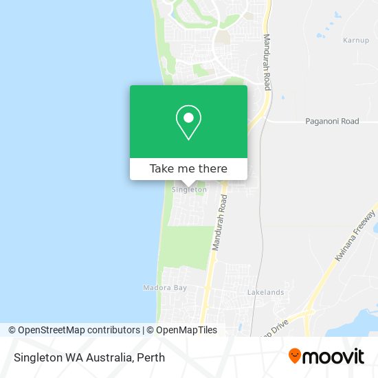 Mapa Singleton WA Australia