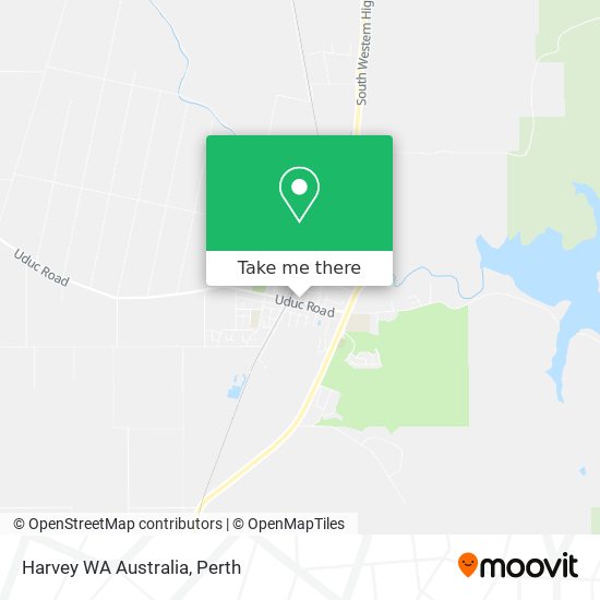Harvey WA Australia map