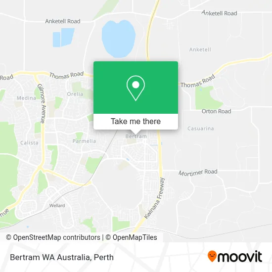 Mapa Bertram WA Australia