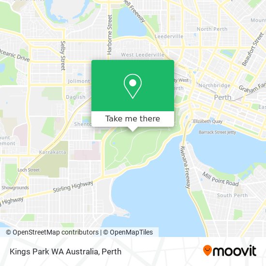 Kings Park WA Australia map