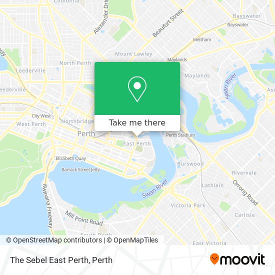 The Sebel East Perth map