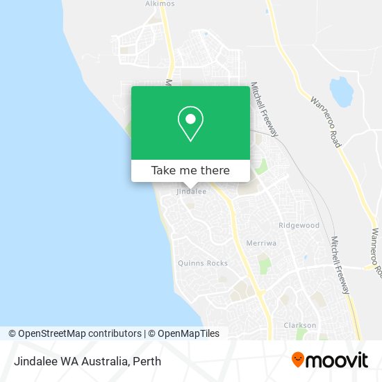 Jindalee WA Australia map