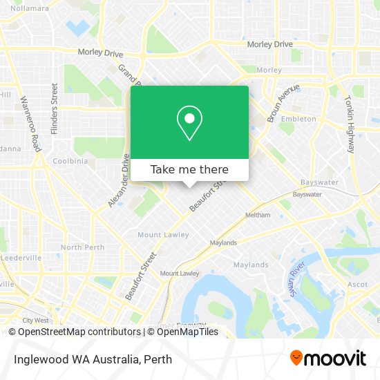 Inglewood WA Australia map