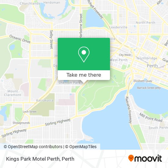 Kings Park Motel Perth map
