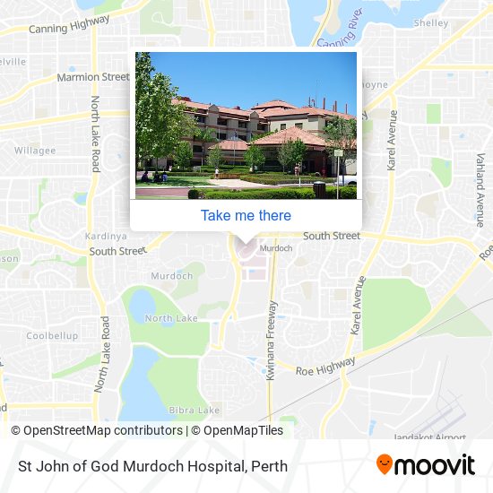 Mapa St John of God Murdoch Hospital