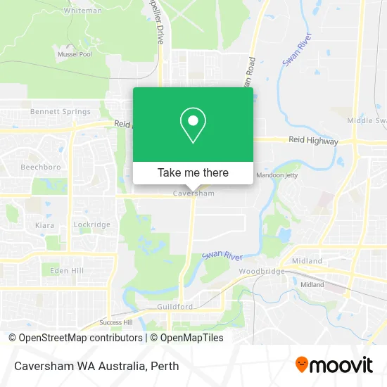 Mapa Caversham WA Australia