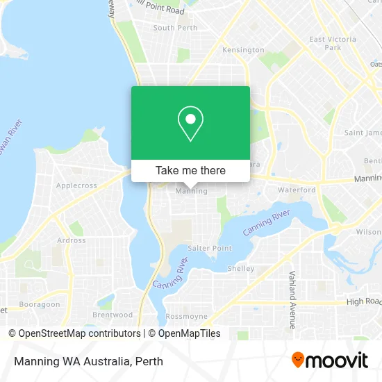 Mapa Manning WA Australia