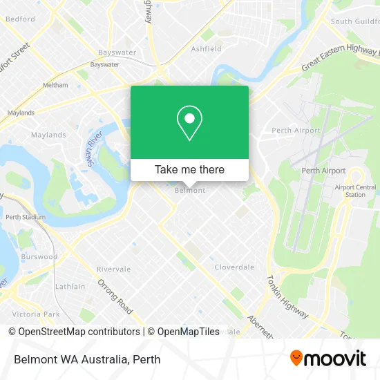 Belmont WA Australia map