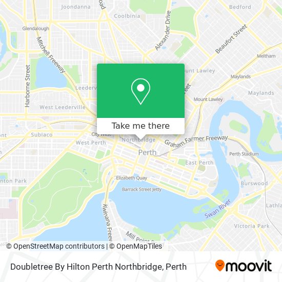 Doubletree By Hilton Perth Northbridge map