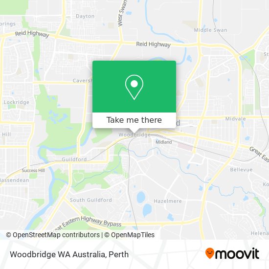 Woodbridge WA Australia map