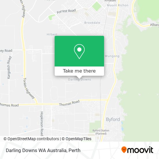 Darling Downs WA Australia map