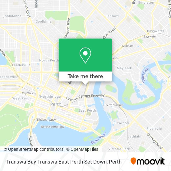 Transwa Bay Transwa East Perth Set Down map