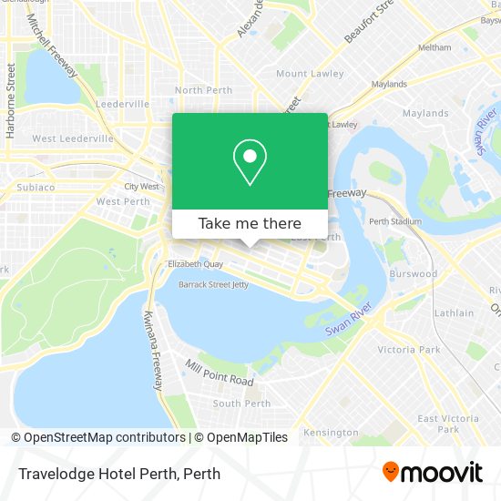 Mapa Travelodge Hotel Perth