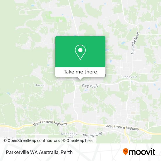 Parkerville WA Australia map