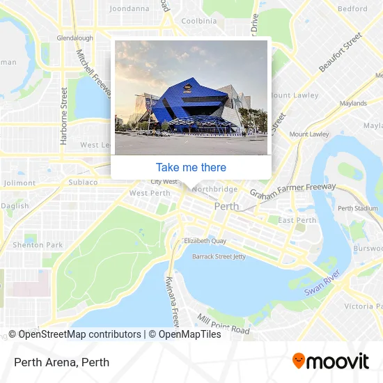 Mapa Perth Arena
