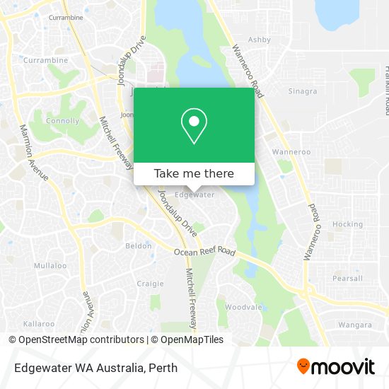 Edgewater WA Australia map