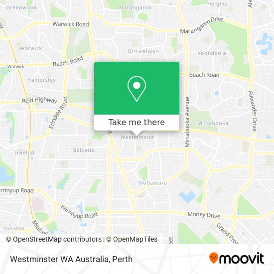 Westminster WA Australia map