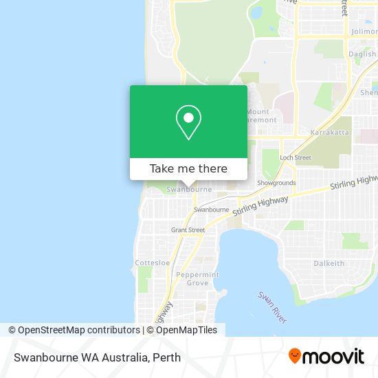 Swanbourne WA Australia map