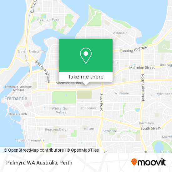 Mapa Palmyra WA Australia
