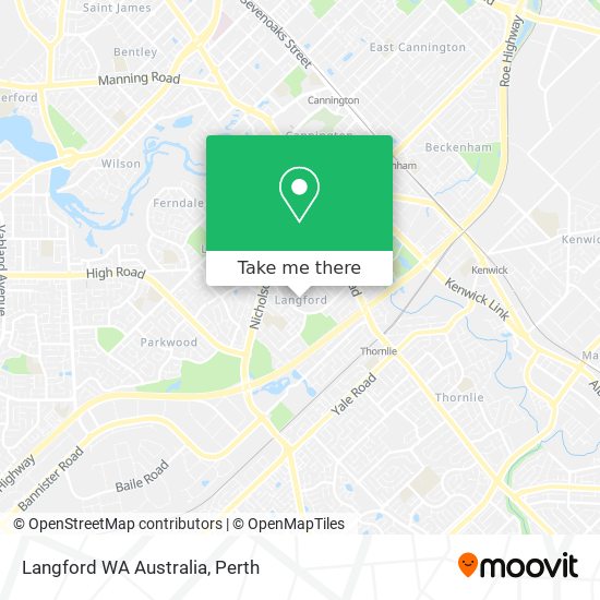 Langford WA Australia map