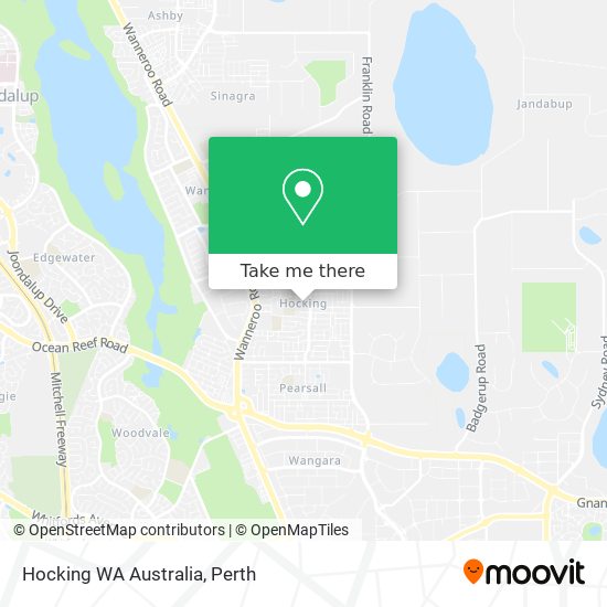 Hocking WA Australia map
