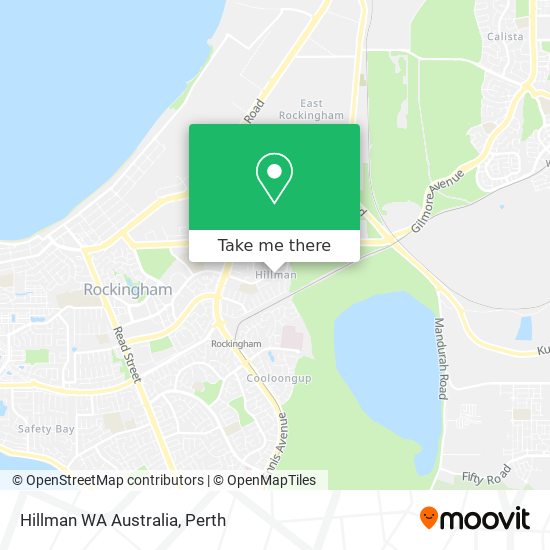 Hillman WA Australia map