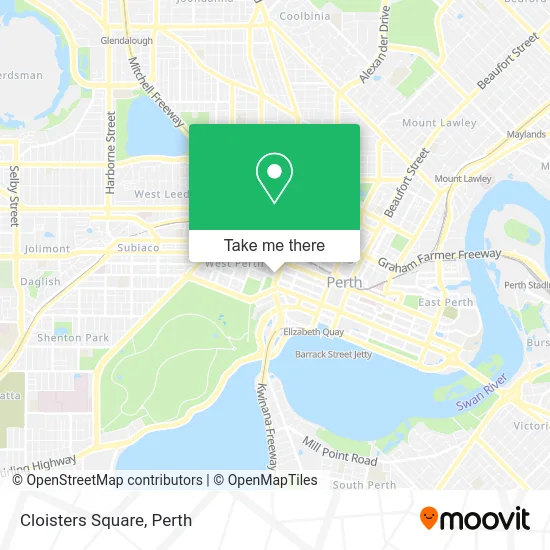 Mapa Cloisters Square