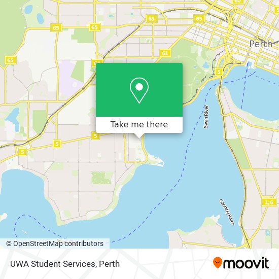 UWA Student Services map