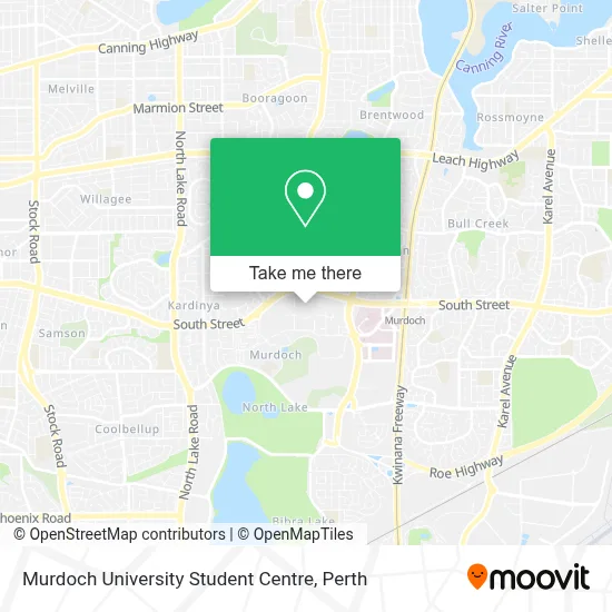 Mapa Murdoch University Student Centre
