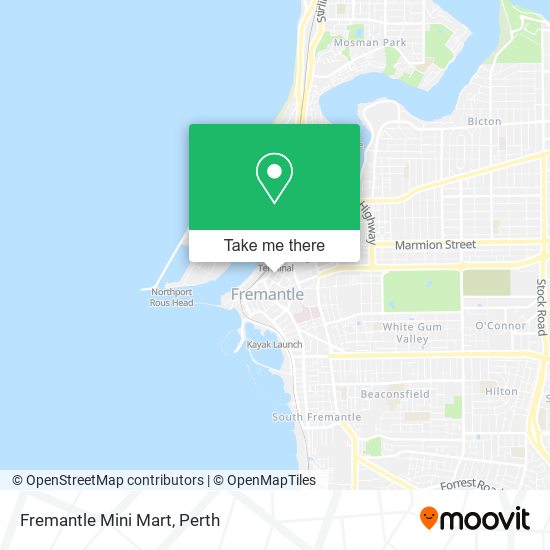 Mapa Fremantle Mini Mart